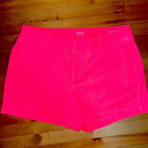 a.n.a. hot pink twill shorts